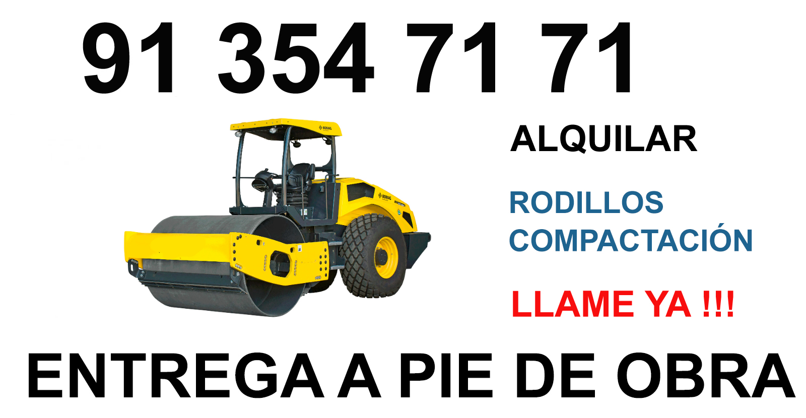 Maquina rodillos de Compactación de alquiler en Madrid